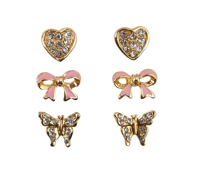 Boutique Dazzle Studded Earrings. 3 Sets