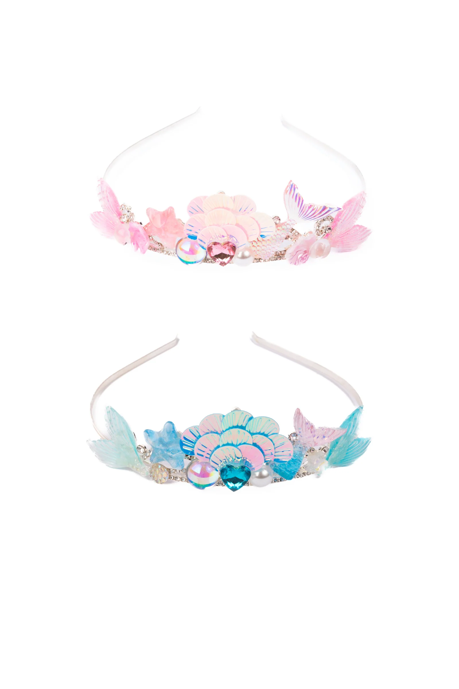 Boutique Ocean Jewel Tiara, 2 pcs Assorted