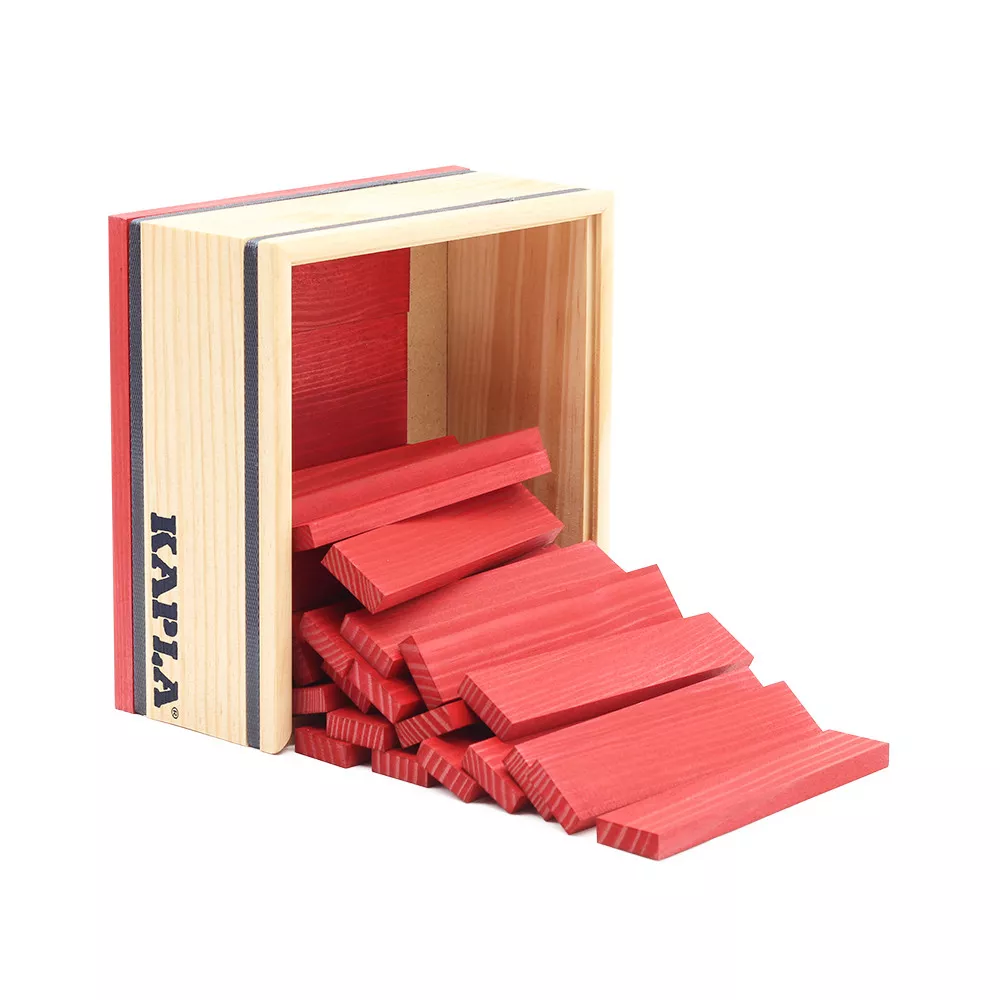 40 SQUARES : 40 coloured planks Red
