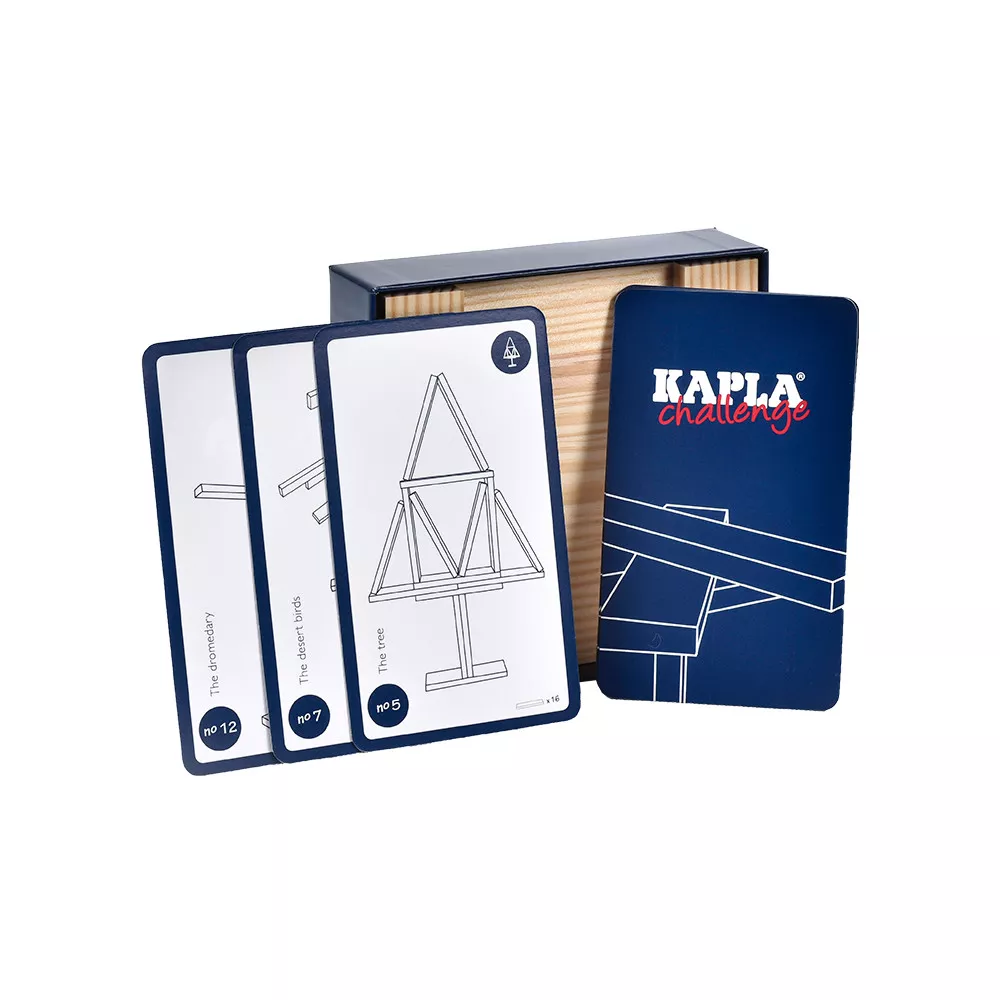 KAPLA Challenge : 12 challenge cards and 16 planks