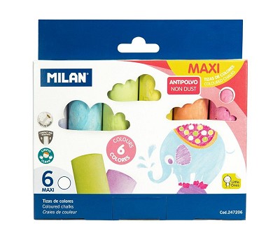 Kritt Milan 6 Pk Ass Farger