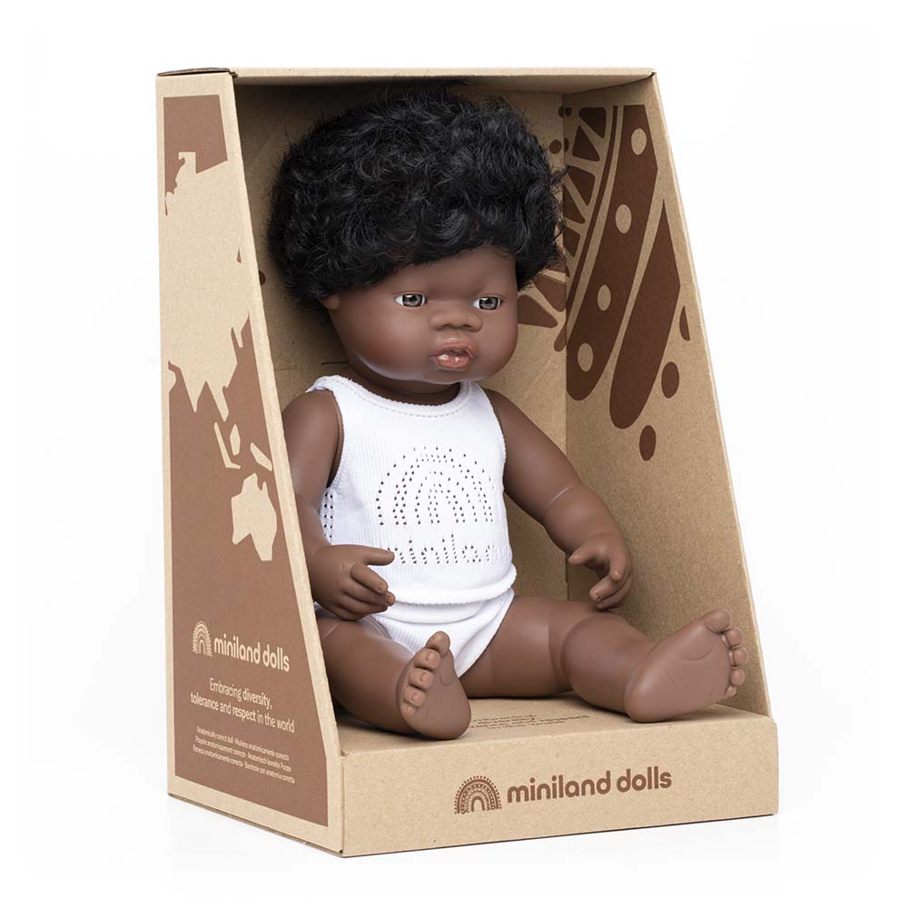 Baby Doll African Boy 38 Cm