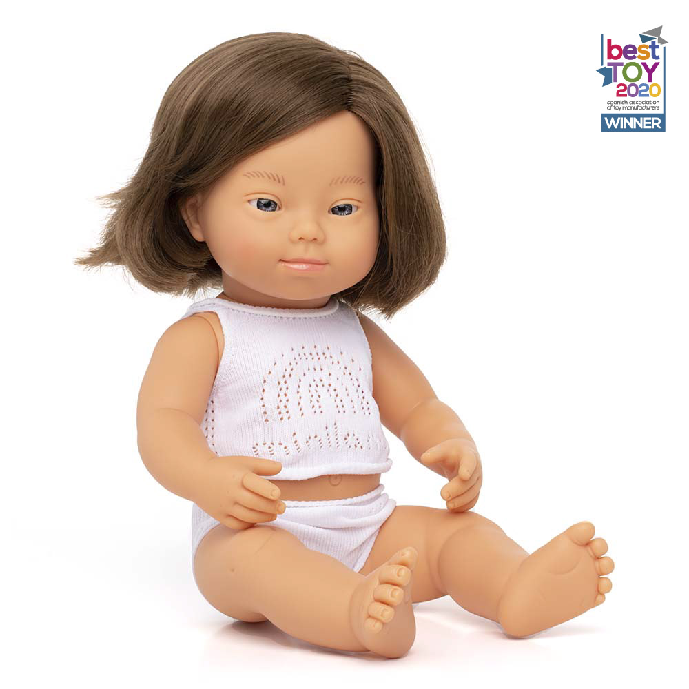Baby Doll Caucasian Girl With Down Syndrome 38Cm