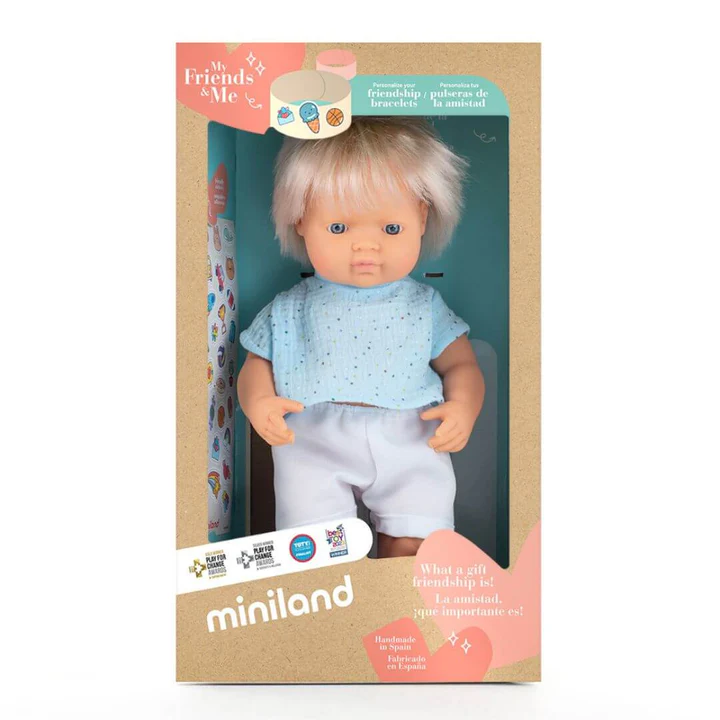 MF&M BABY DOLL BLOND BOY 38CM