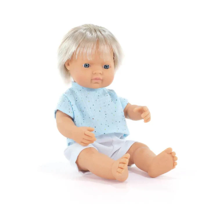 MF&M BABY DOLL BLOND BOY 38CM