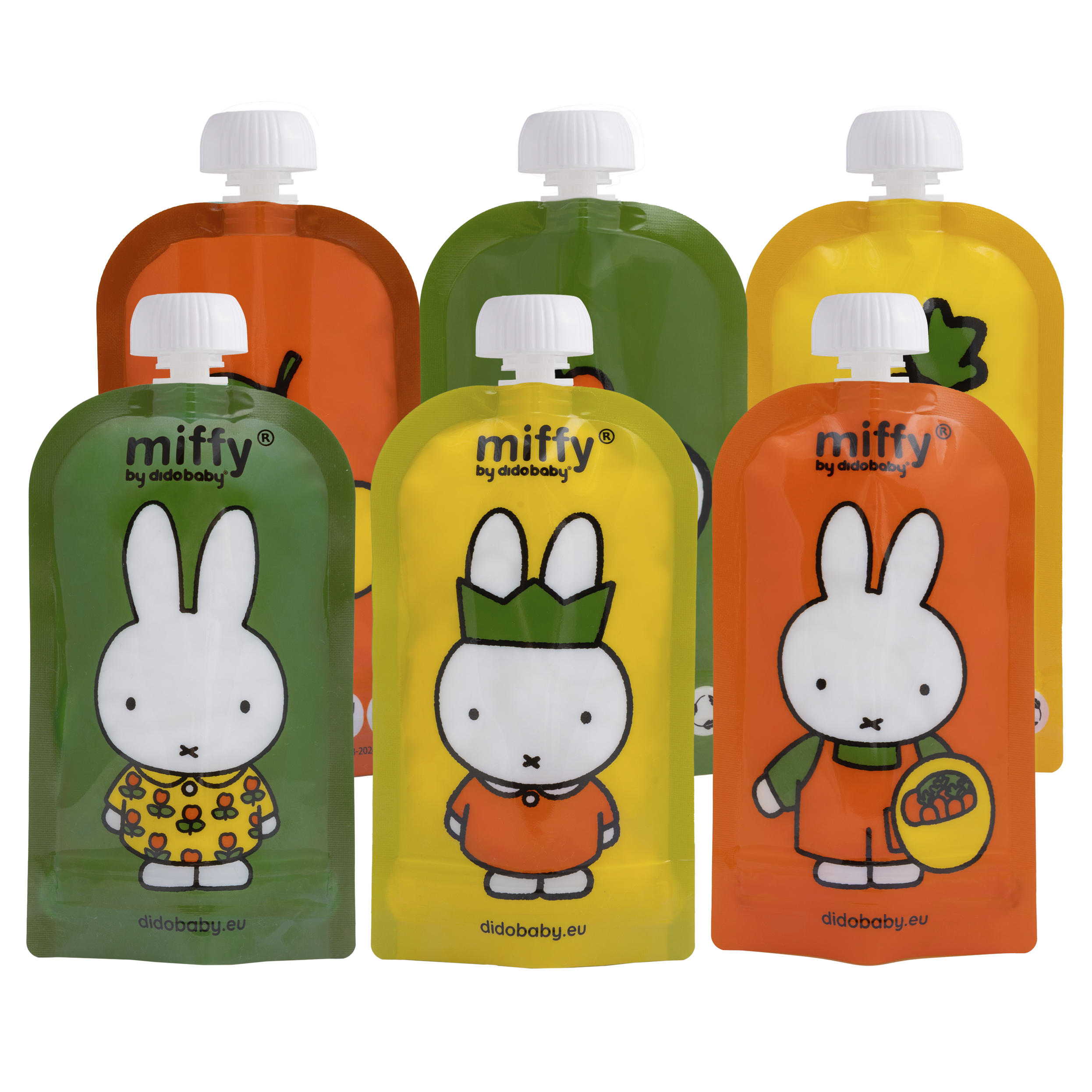 pack 6 reusable pouches - Miffy