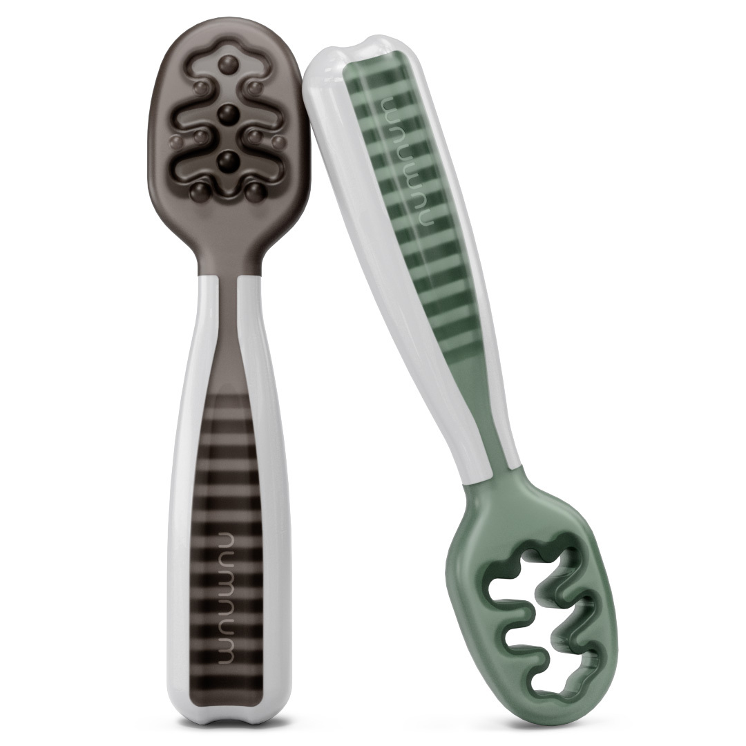 Pre-Spoons Gootensils / Grey + Green