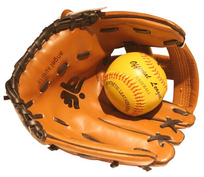 Baseball glove PU and 9 ball PVC in clamshell blister