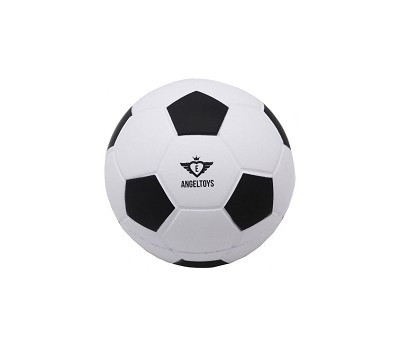 Football - soft foam - 12.5 cm dia. in net with headercard. colour black-white