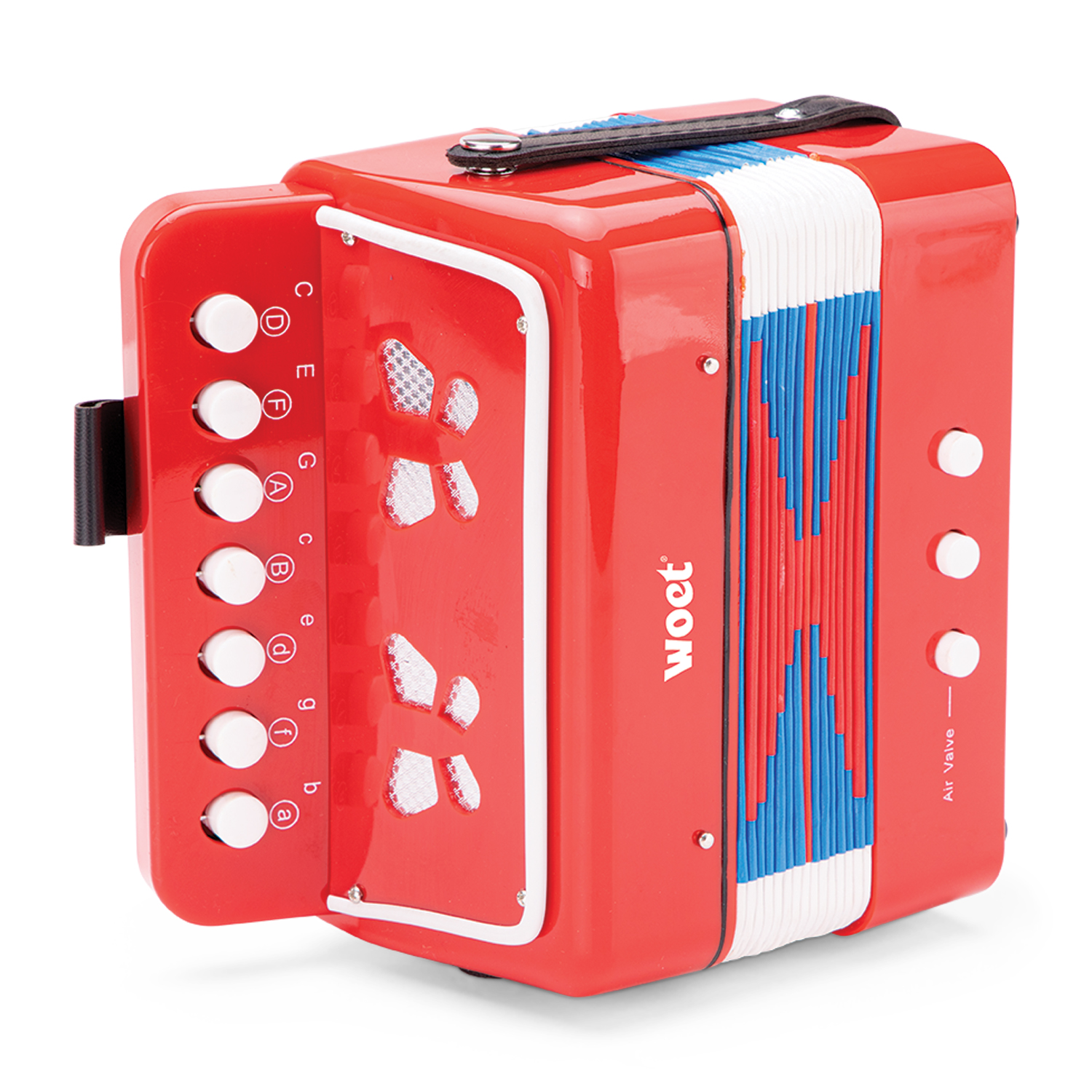 Accordion with music book - red
