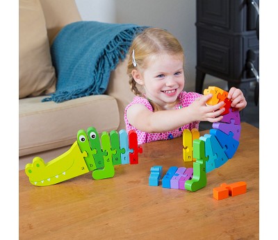 Alphabet puzzle - crocodile