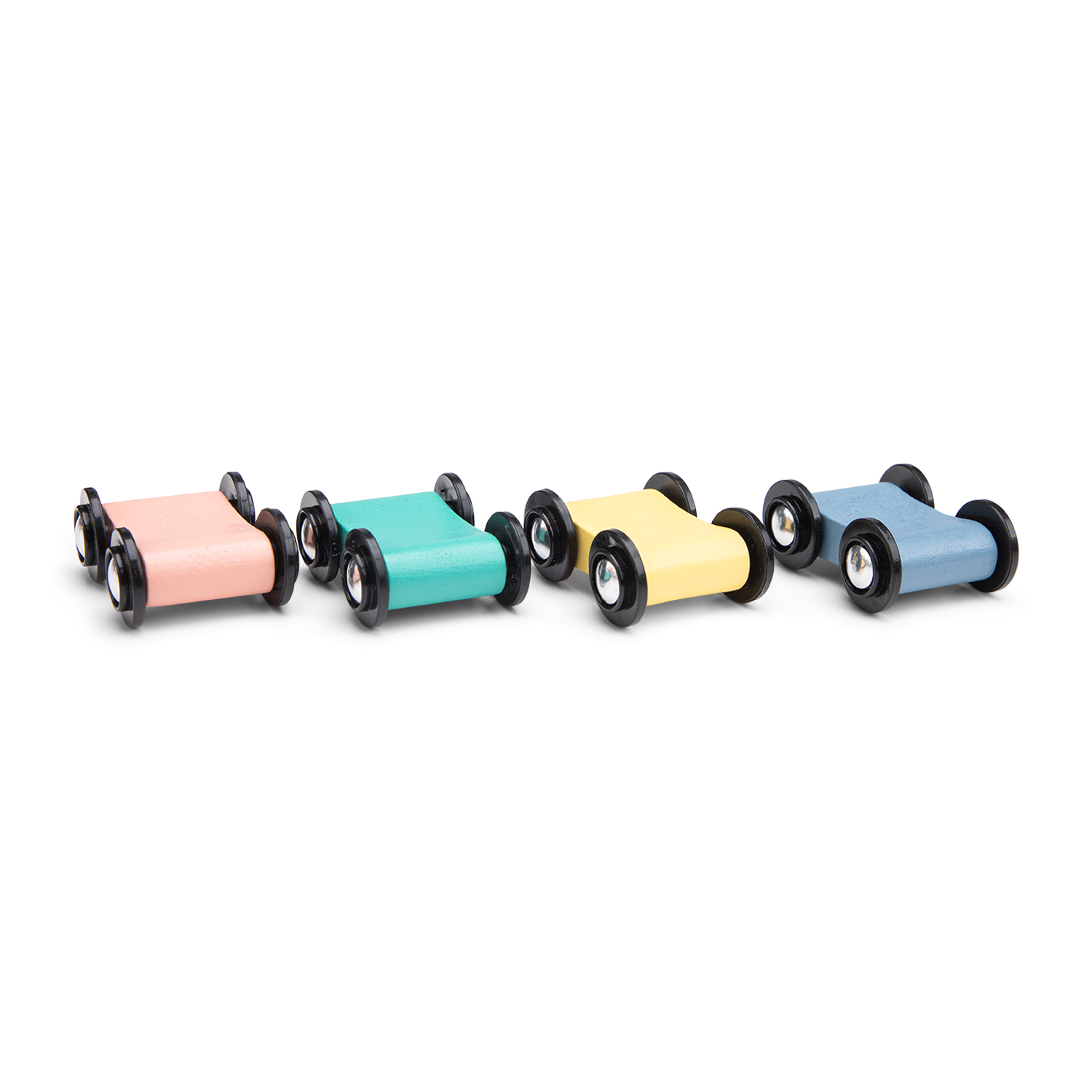 Wooden Ramp Racer with 4 Cars