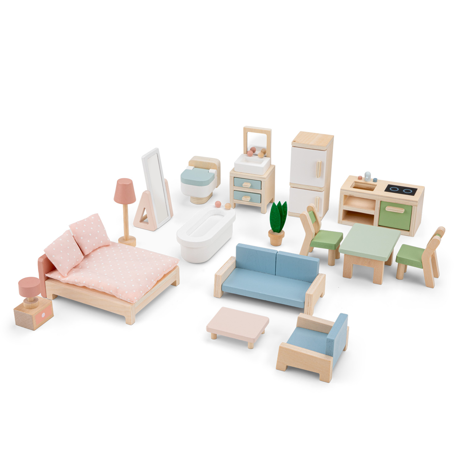 Doll house including furniture