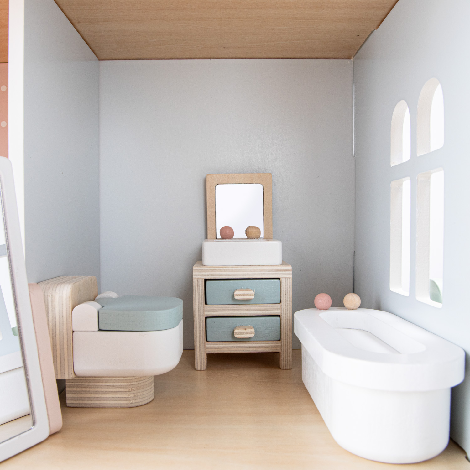 Doll house including furniture