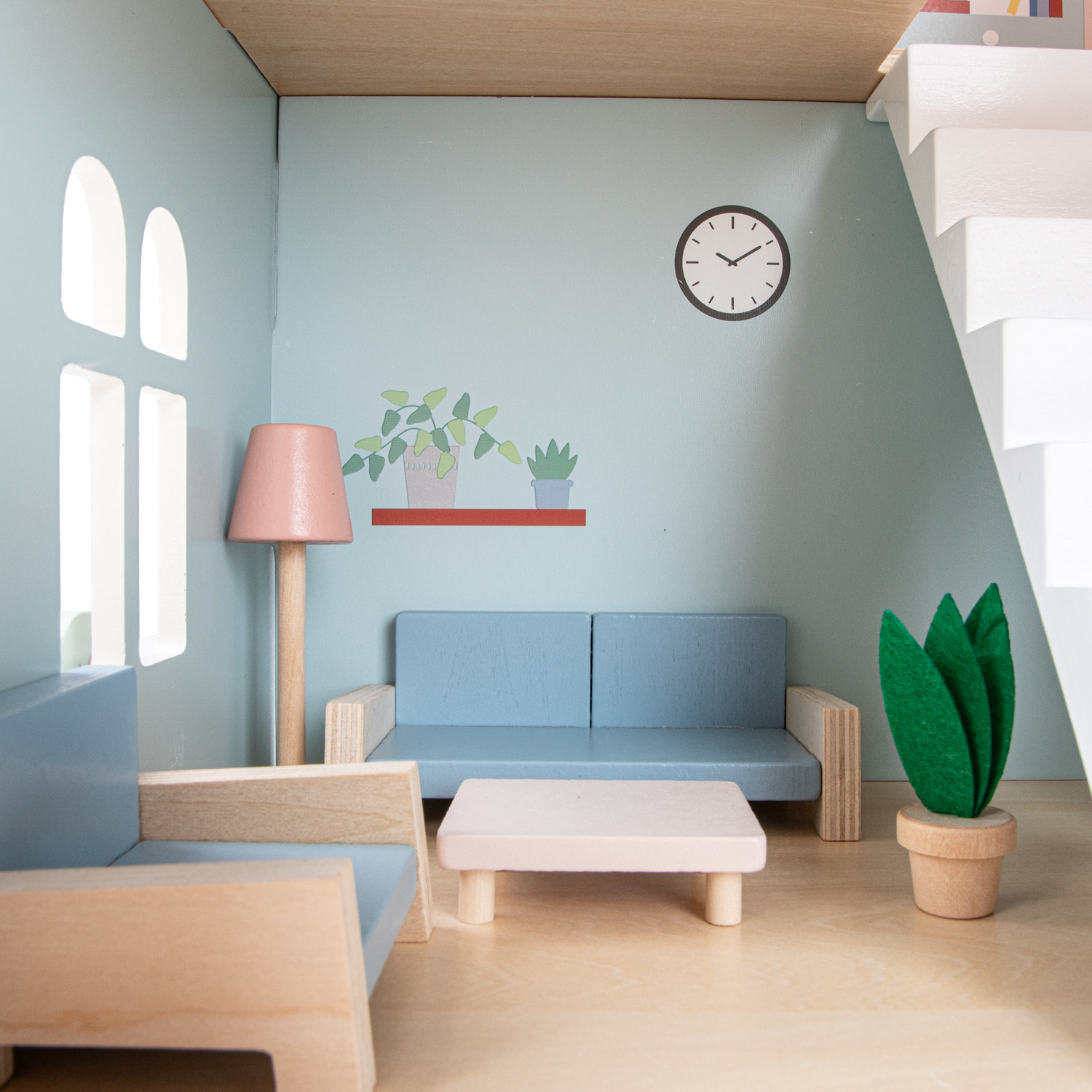 Doll house including furniture