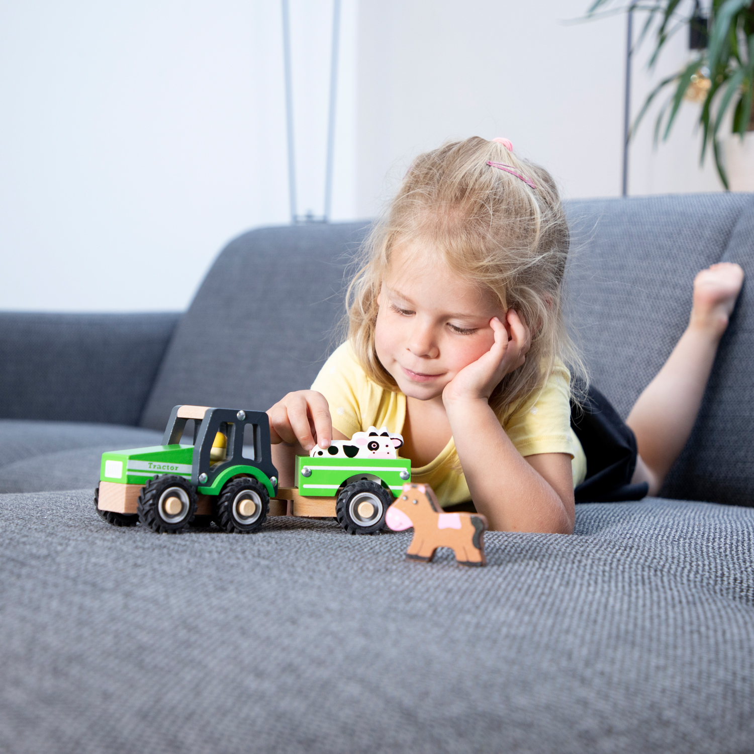Tractor with trailer - animals