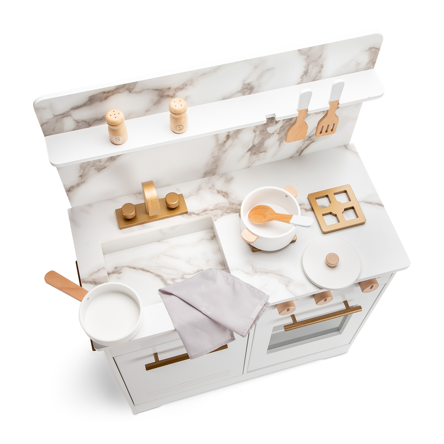 Kitchenette - white with marble print