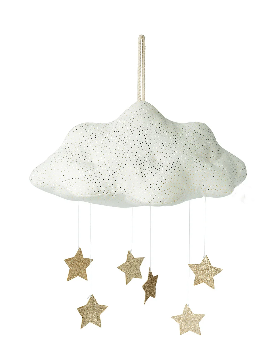 Cloud Corderoy White With Stars - 34 cm
