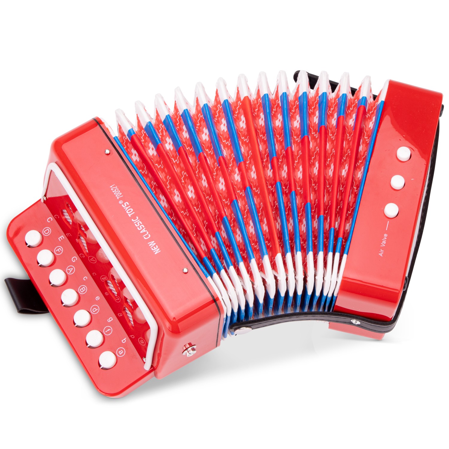 Accordion with music book - red
