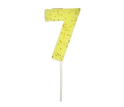 Yellow Number 7 Candle - ED24