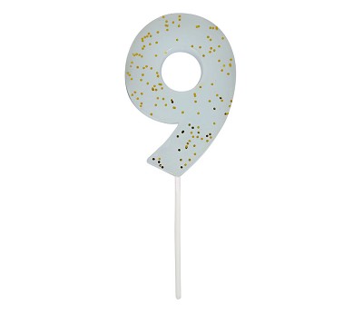 Blue Number 9 Candle - ED25