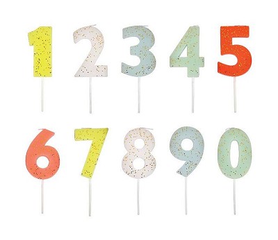 Mint Number 0  Candle - ED25