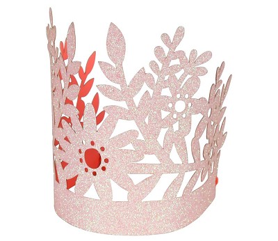 Magical Princess Pink Glitter Party Crowns - ED25