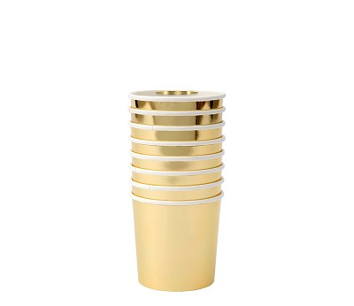 Gold Tumbler Cups (x 8) AW26