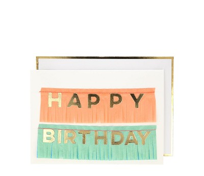 Birthday Fringe Garland Card - ED25