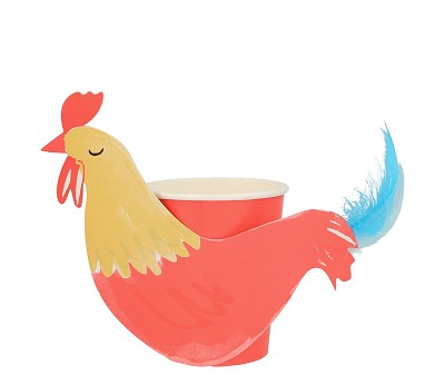 On The Farm Rooster Party Cups - ED26