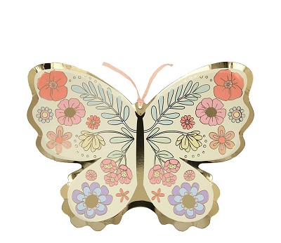 Floral Butterfly Plates - ED26