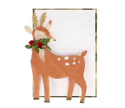 Festive Reindeer Stand Up Card AW24