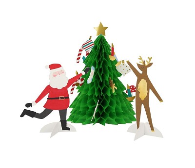 Festive Honeycomb Tree Christmas Card AW26