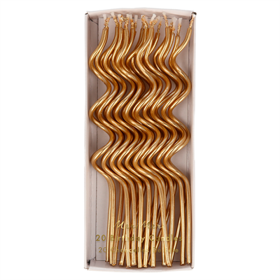 Gold Swirly Candles - ED26