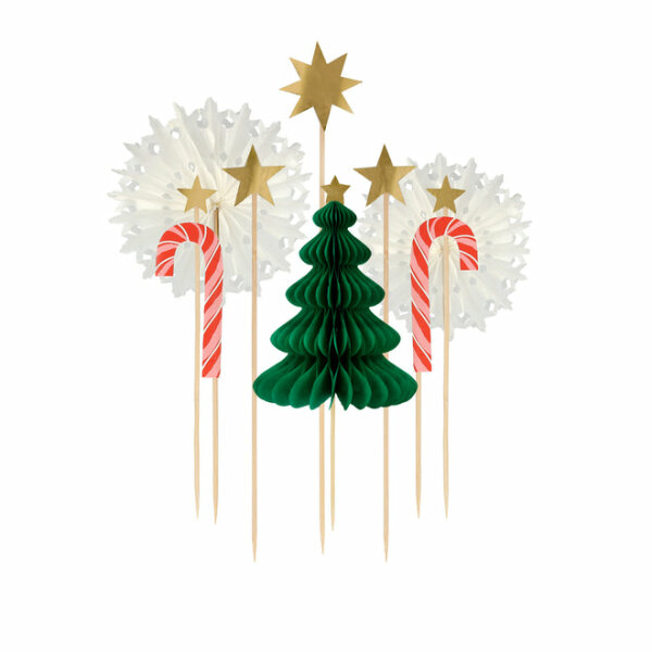 Christmas Honeycomb Cake Topper Set AW24