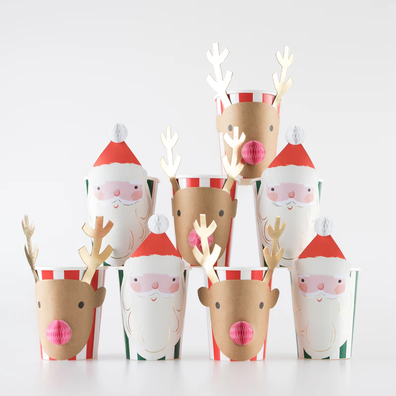 Christmas Honeycomb Cups (x 8) AW26