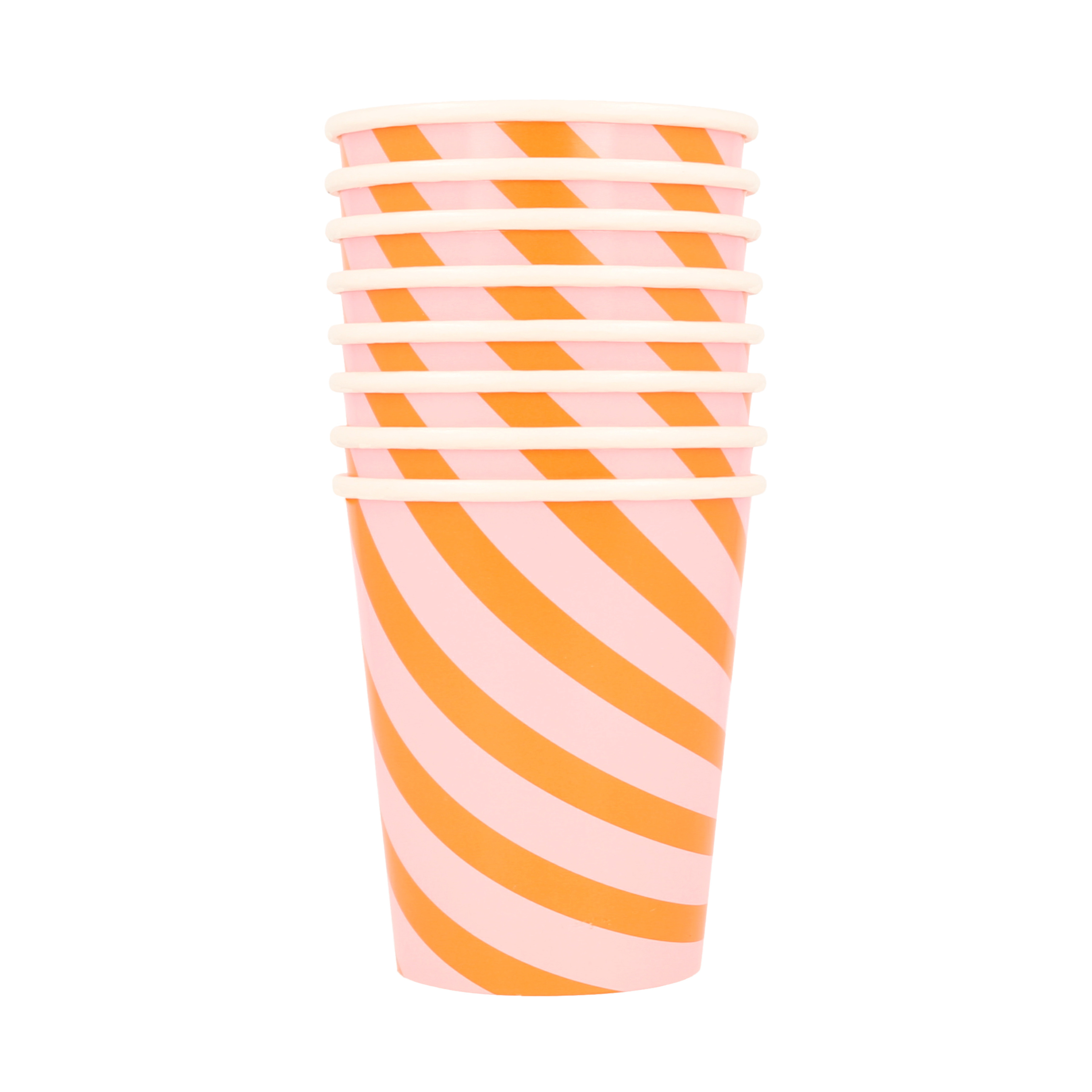 Pink & Orange Stripy Cups - AW24 - AW24