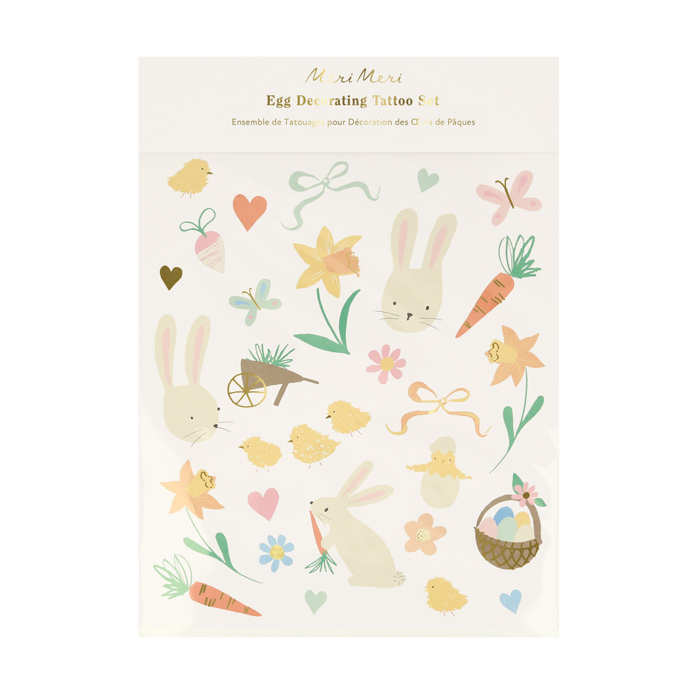 Egg Decorating Tattoo Set In Easter Icons - SS26