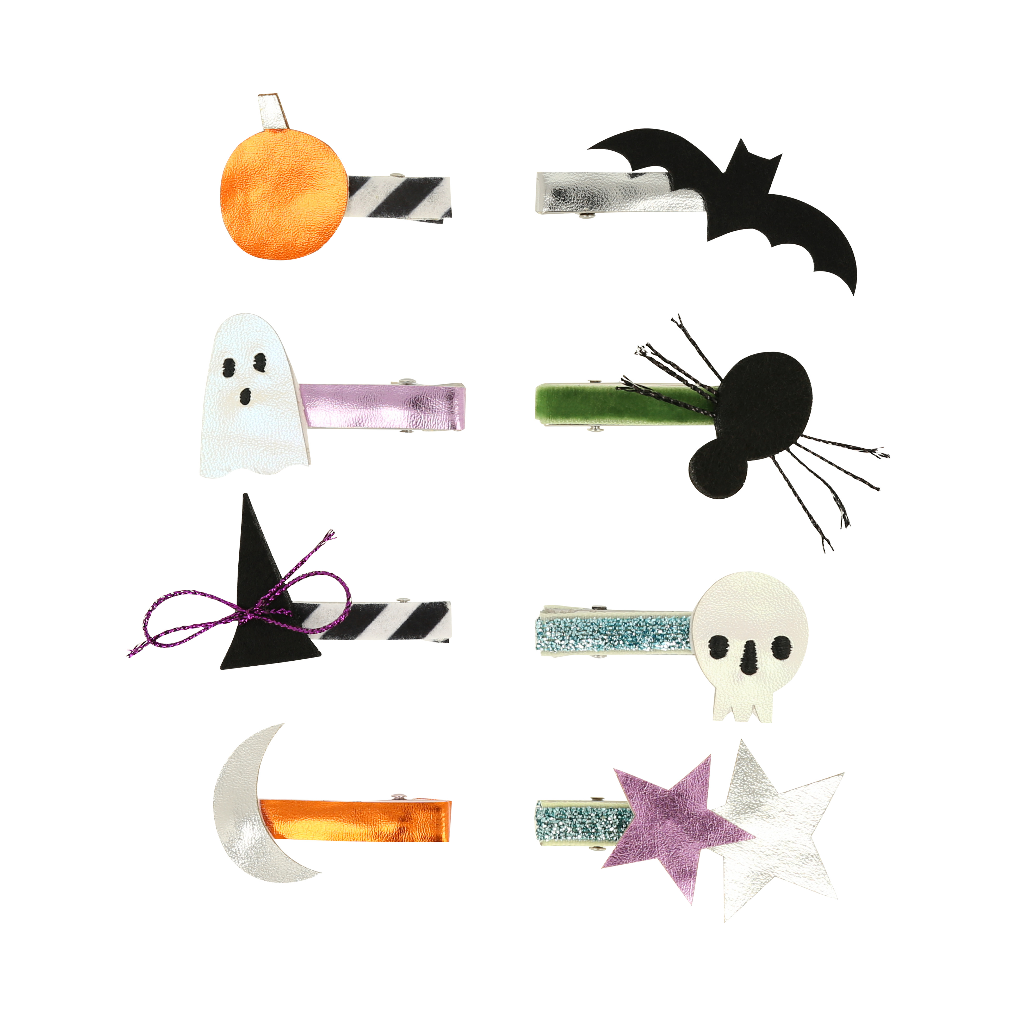 Halloween Icons Hair Clips (x 8) AW26