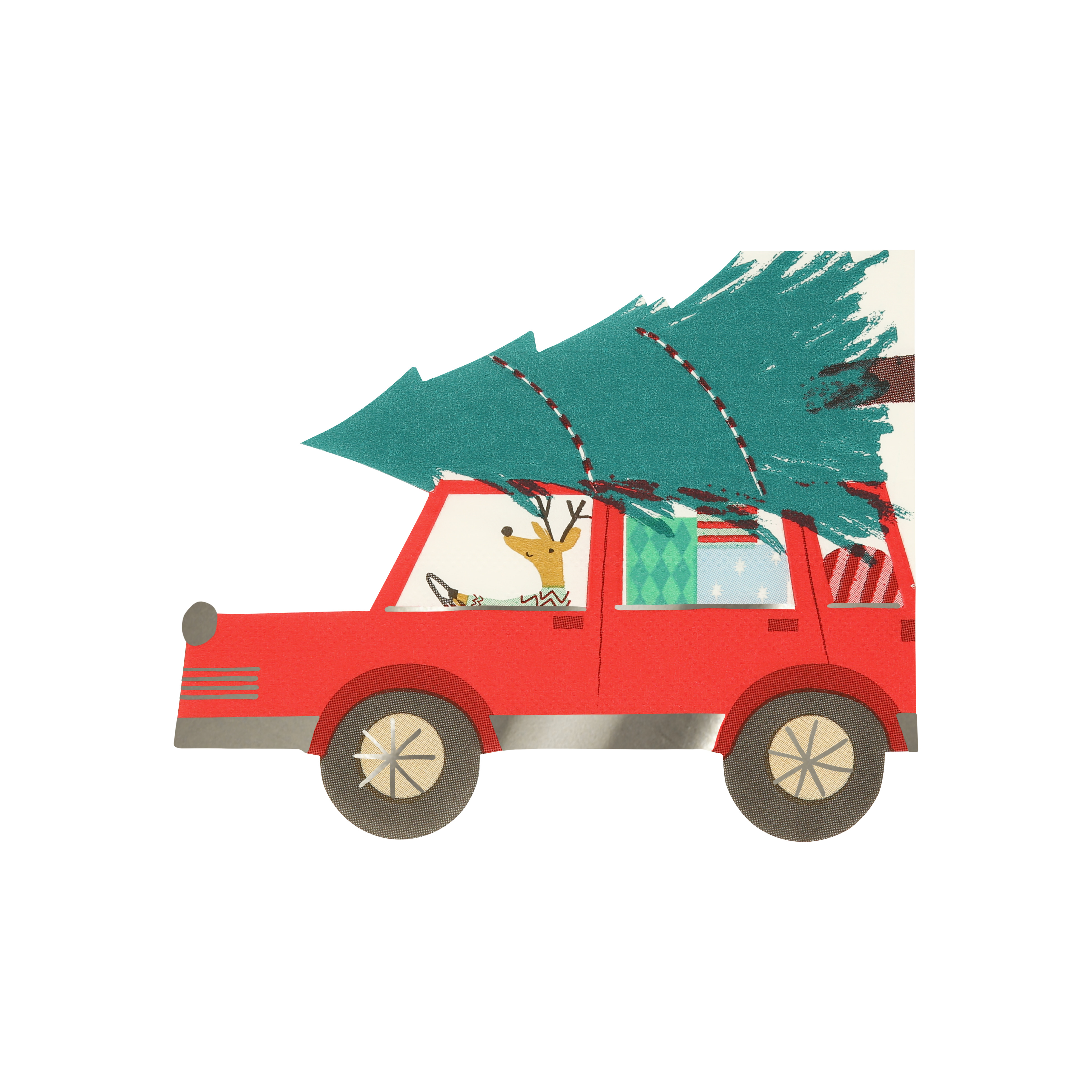 Driving Reindeer Napkins - AW25