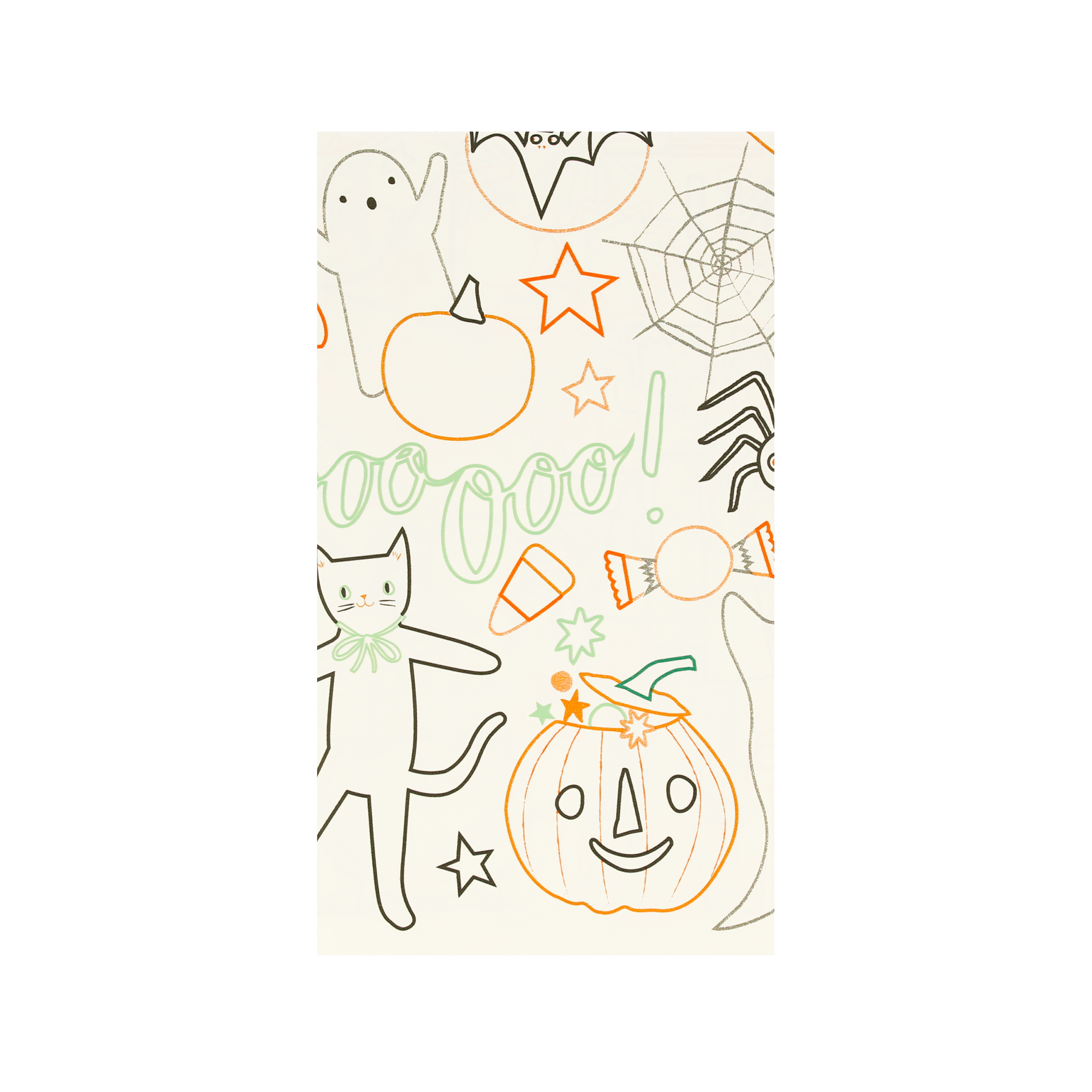 Halloween Color In Activity Tablecloth AW26