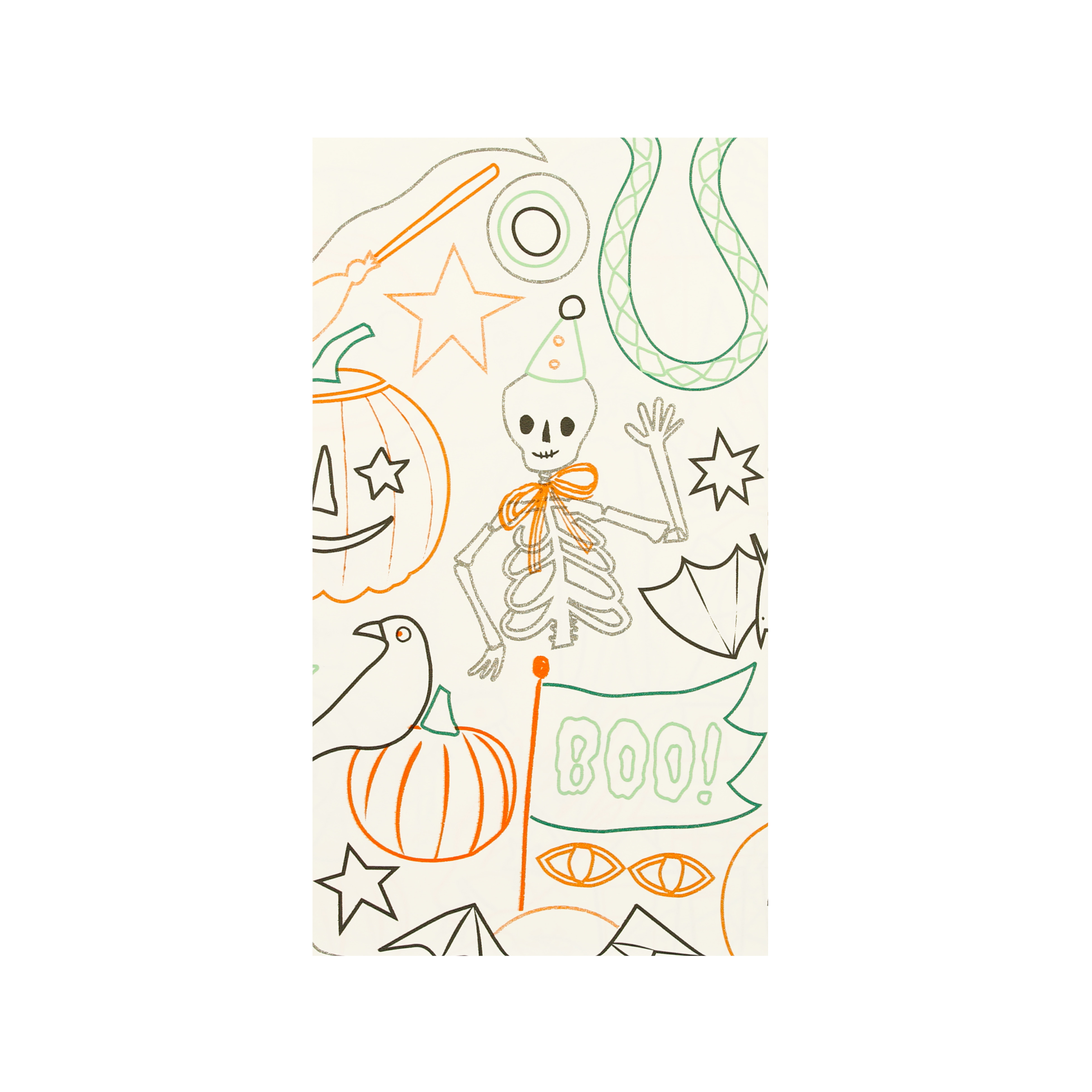 Halloween Color In Activity Tablecloth AW26