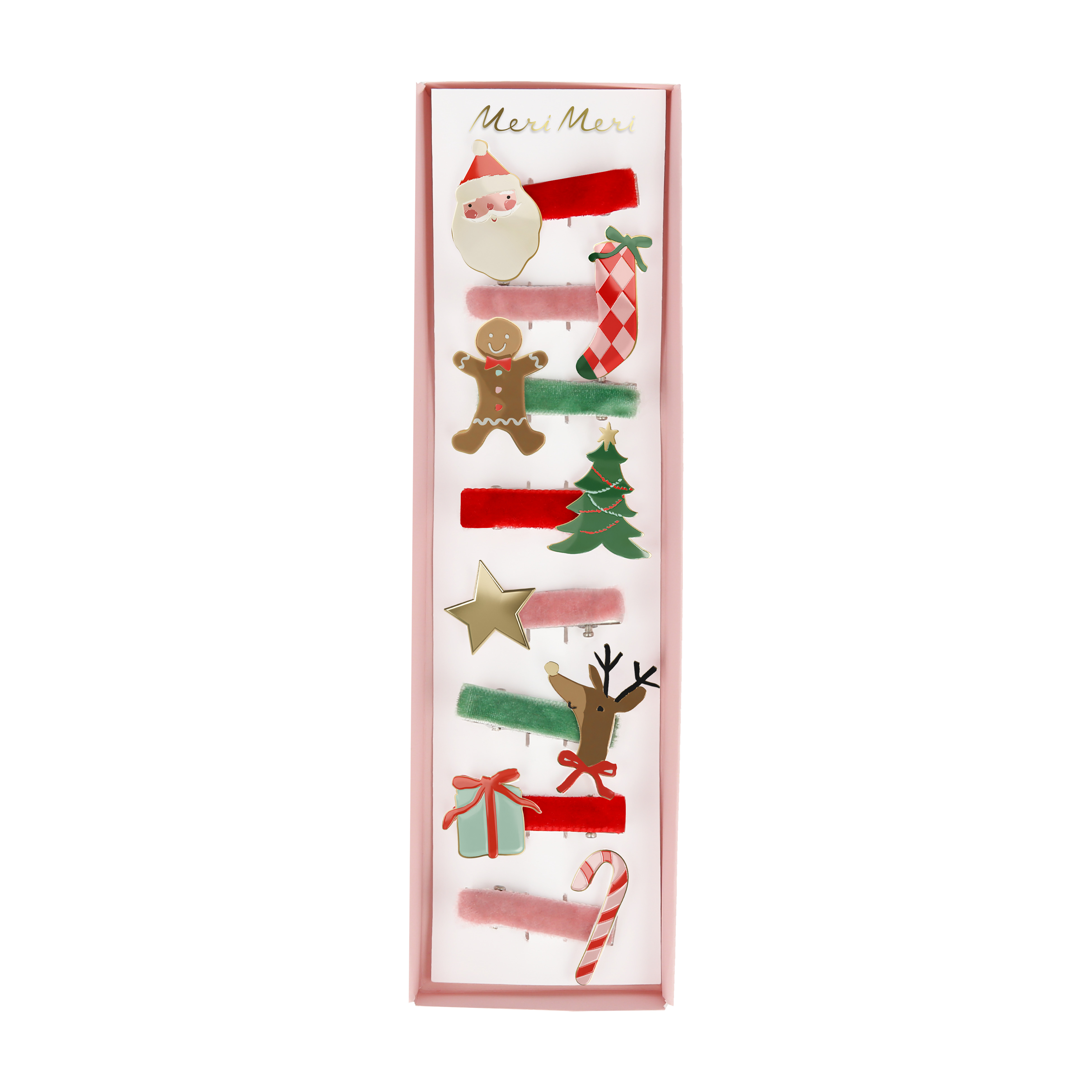Jolly Christmas Hair Clips (x 8) AW26
