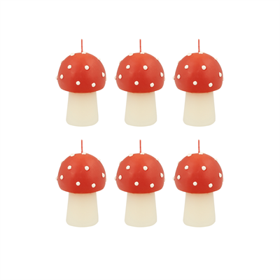 Mini Mushroom Candles (x 6) AW26