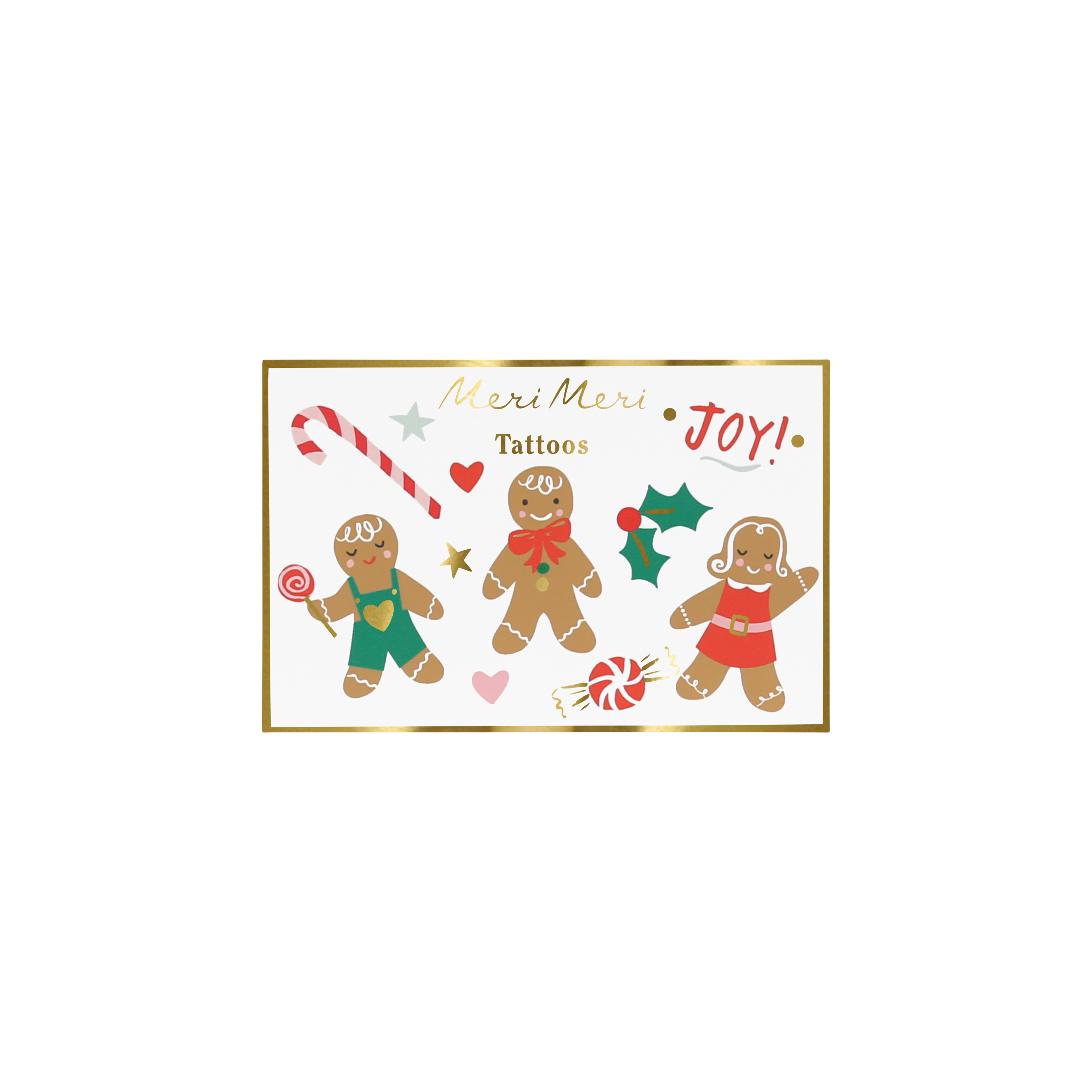 Gingerbread Temporary Tattoos - AW25