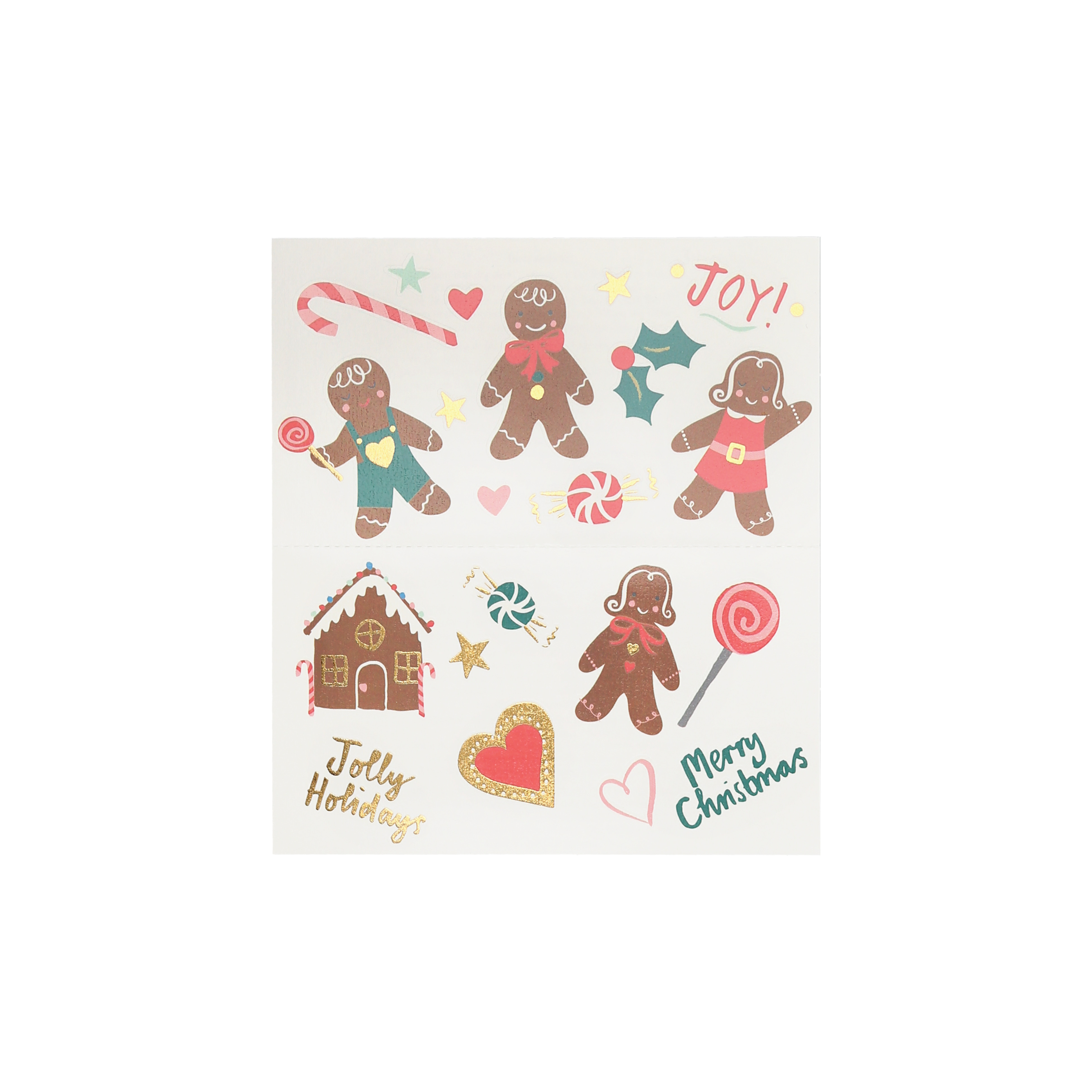 Gingerbread Temporary Tattoos - AW25