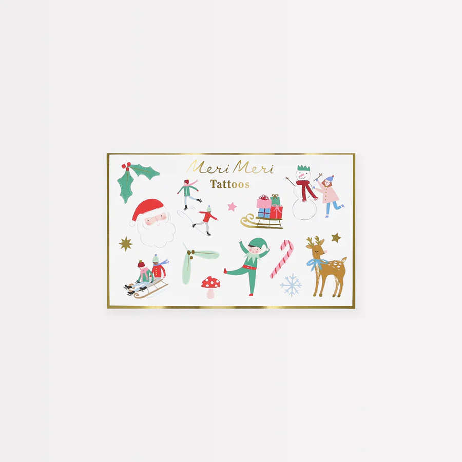 Mixed Icon Christmas Temporary Tattoos - AW25