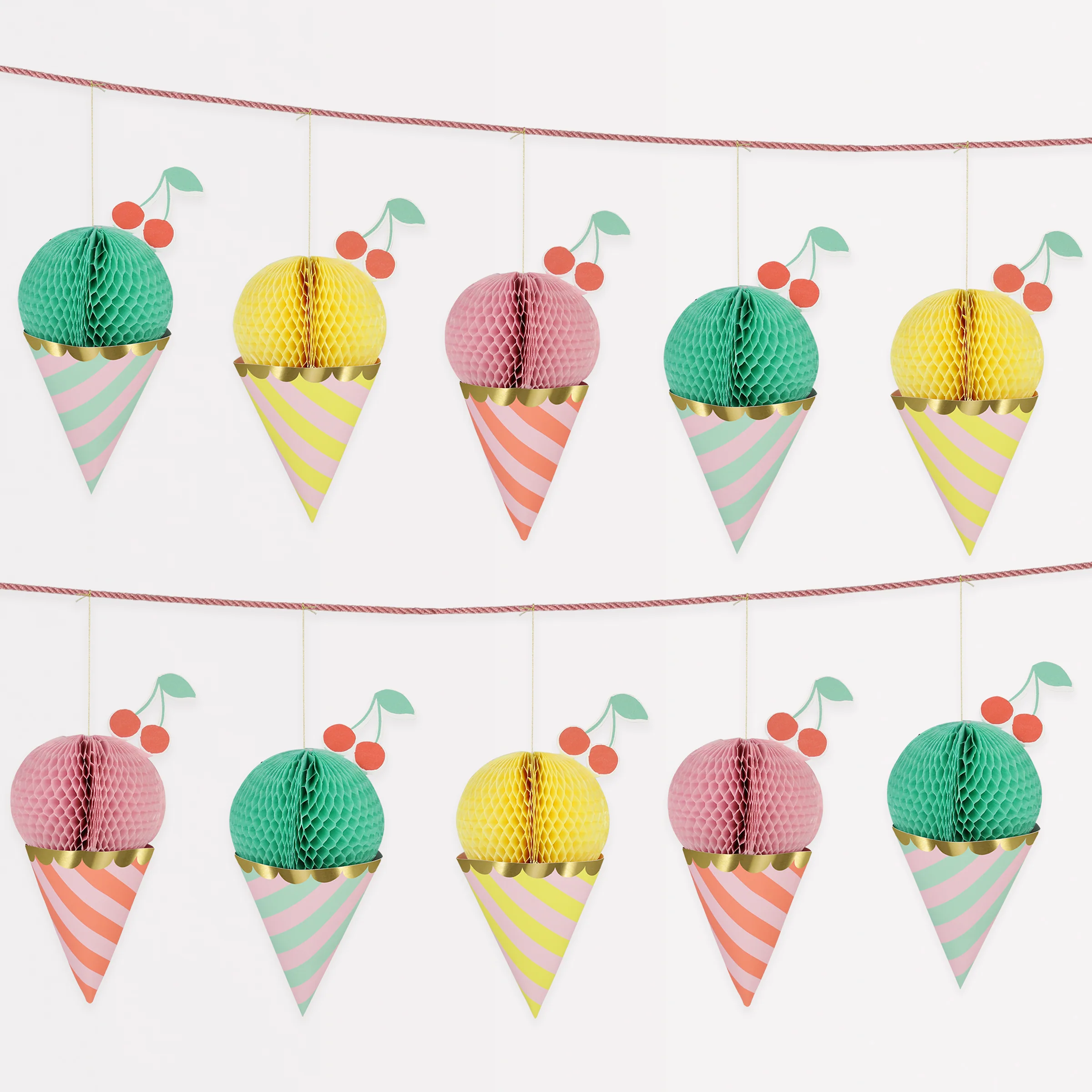 Ice Cream Honeycomb Garland - ED26