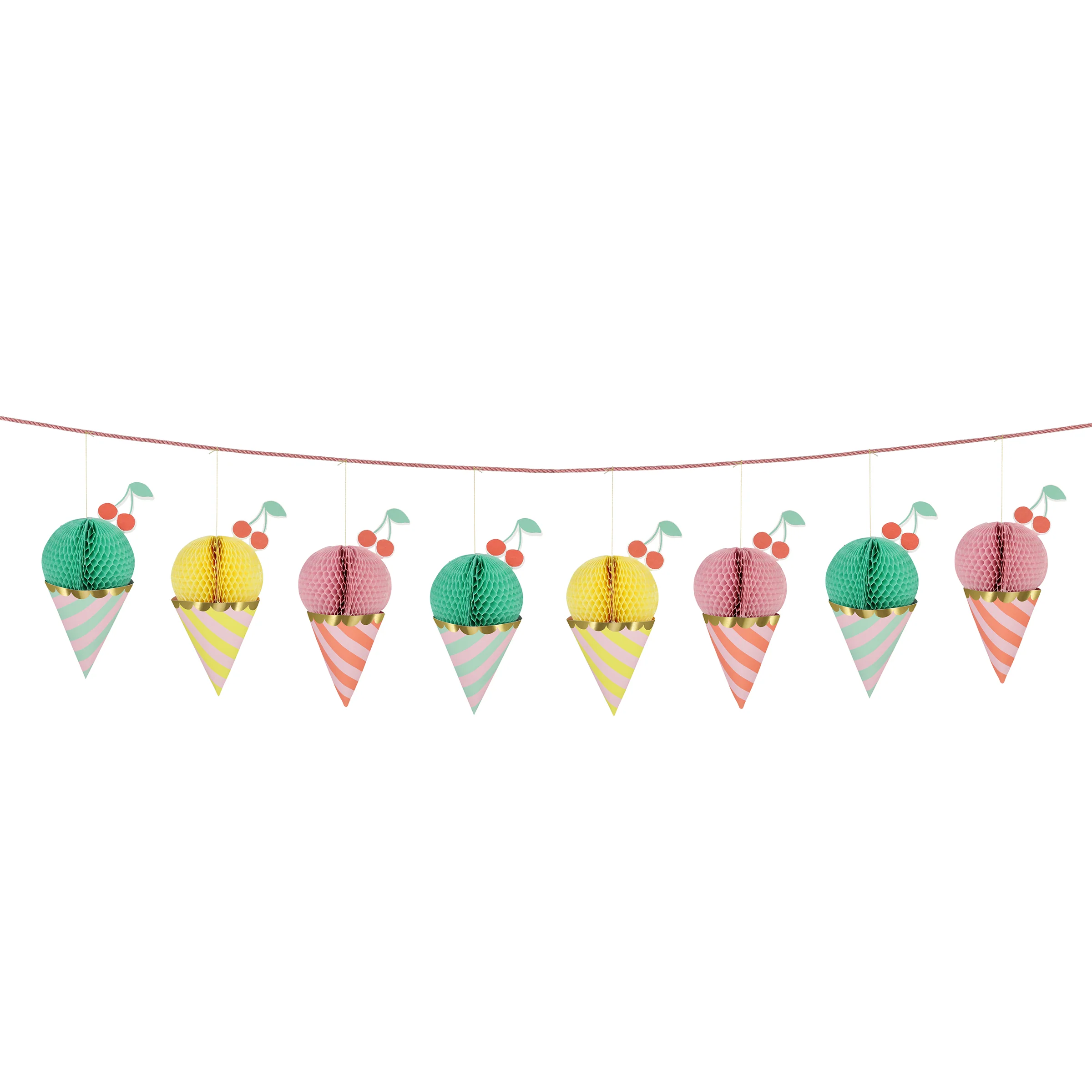 Ice Cream Honeycomb Garland - ED26