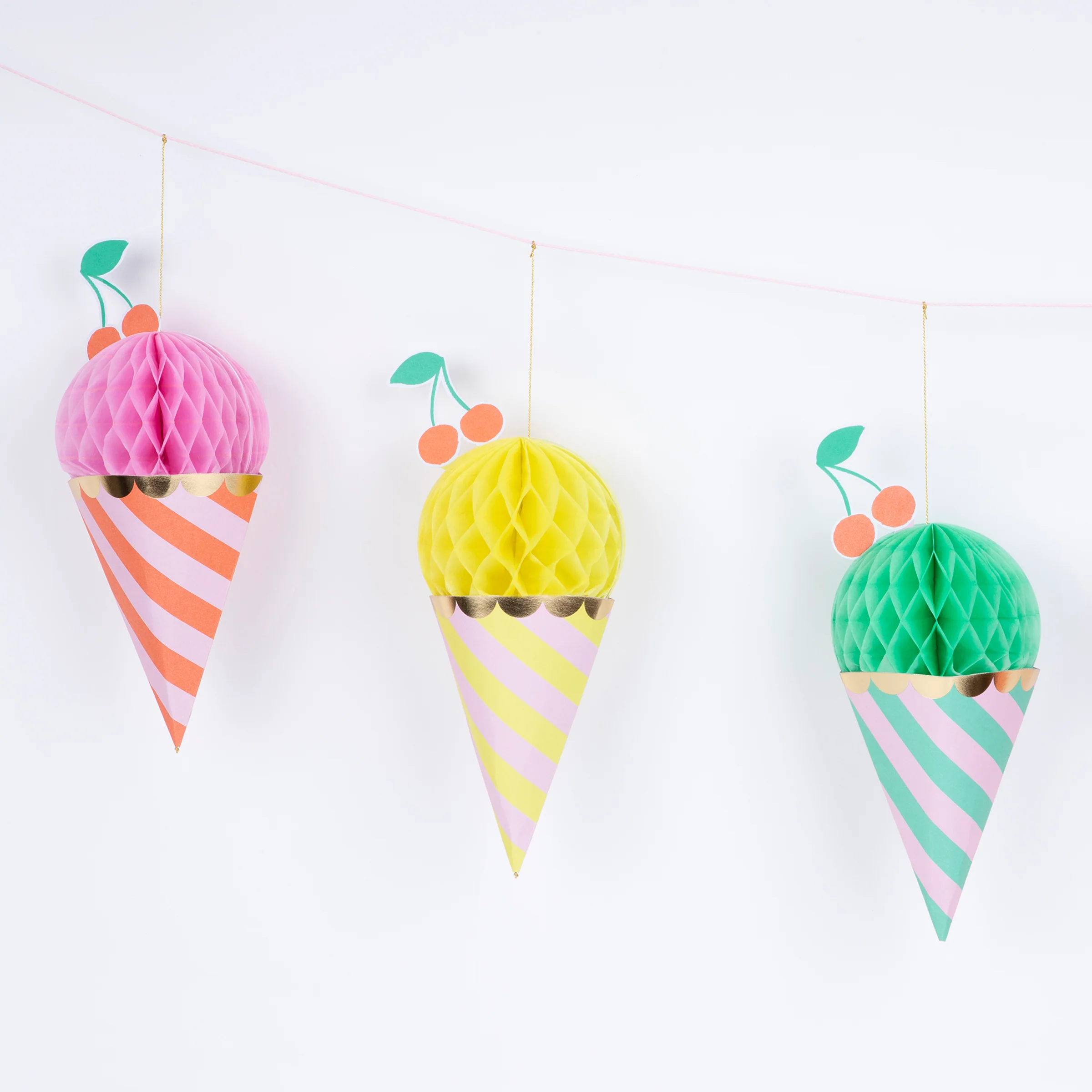 Ice Cream Honeycomb Garland - ED26